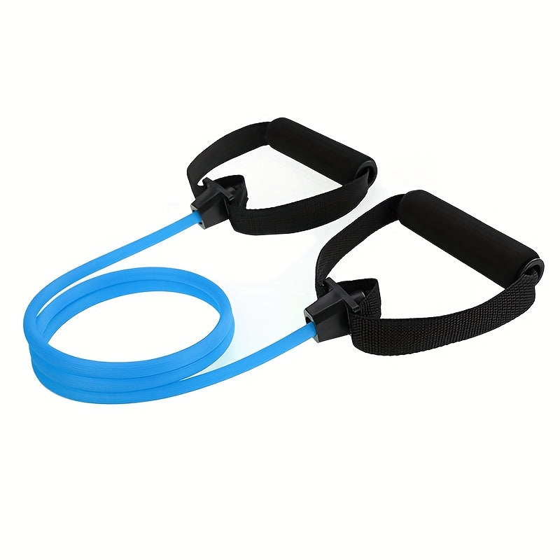 1pc Premium TPE Resistance Band - U-Shaped, Elastic Fitness Rope with Comfort Handles in Red/Green/Black - Ideal for Home Workouts & Strength Training