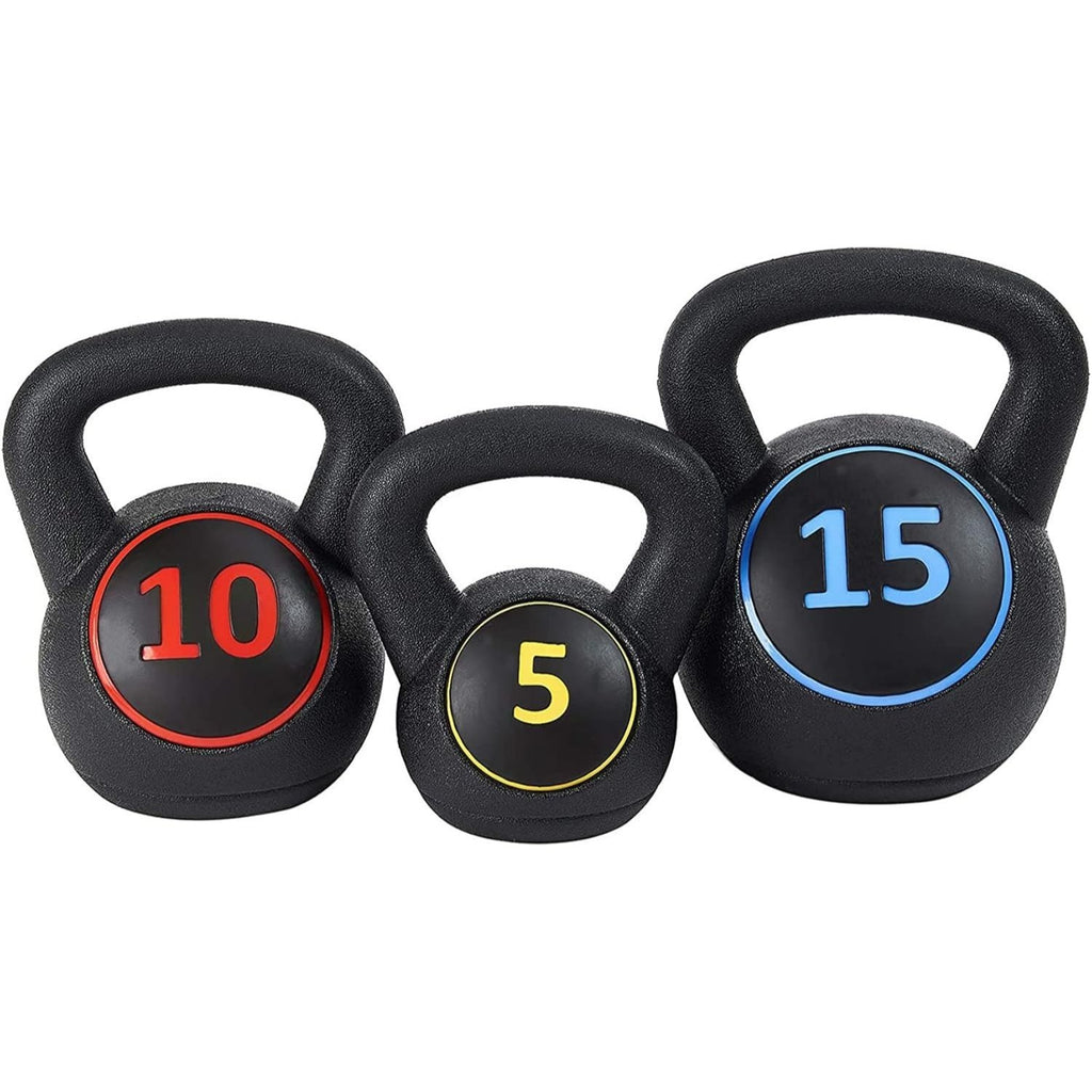 BalanceFrom Wide Grip Kettlebell Exercise Fitness Weight Set, Multiple Sizes