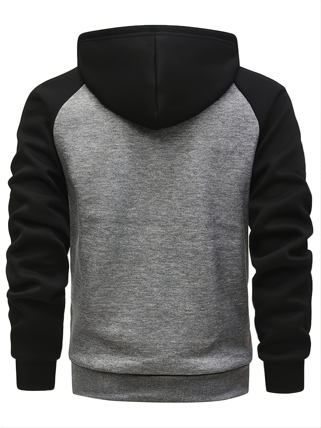 Color Block Men's Hooded Jacket Casual Long Sleeve Hoodies With Zipper Gym Sports Hooded Coat For Winter Fall