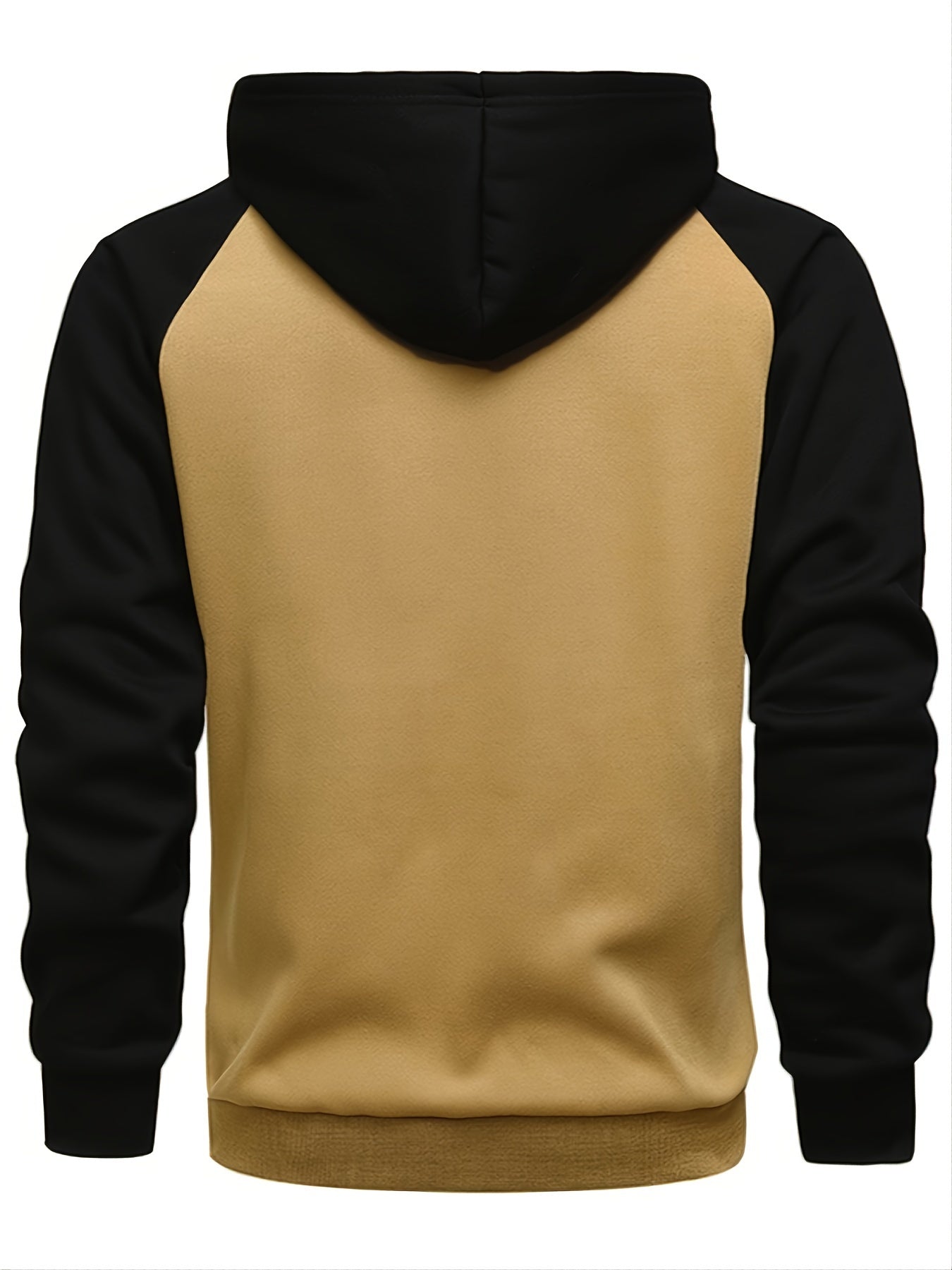 Color Block Men's Hooded Jacket Casual Long Sleeve Hoodies With Zipper Gym Sports Hooded Coat For Winter Fall