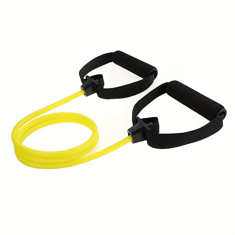 1pc Premium TPE Resistance Band - U-Shaped, Elastic Fitness Rope with Comfort Handles in Red/Green/Black - Ideal for Home Workouts & Strength Training