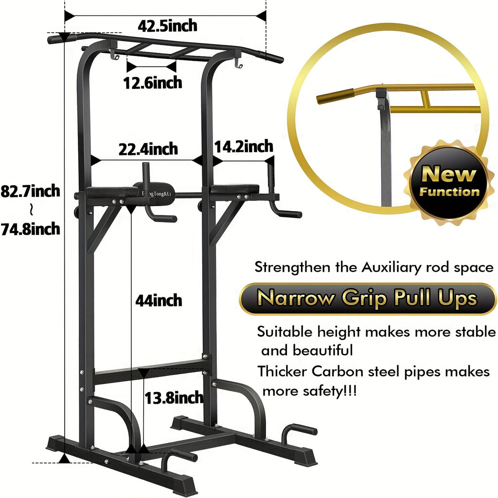 Heavy-Duty Power Tower - Multi-Function Workout Station with Pull Up Bar & Dip Station - Home Gym Equipment for Strength Training, Bodybuilding & Core Exercises - Durable, Space-Saving Design, Easy Assembly