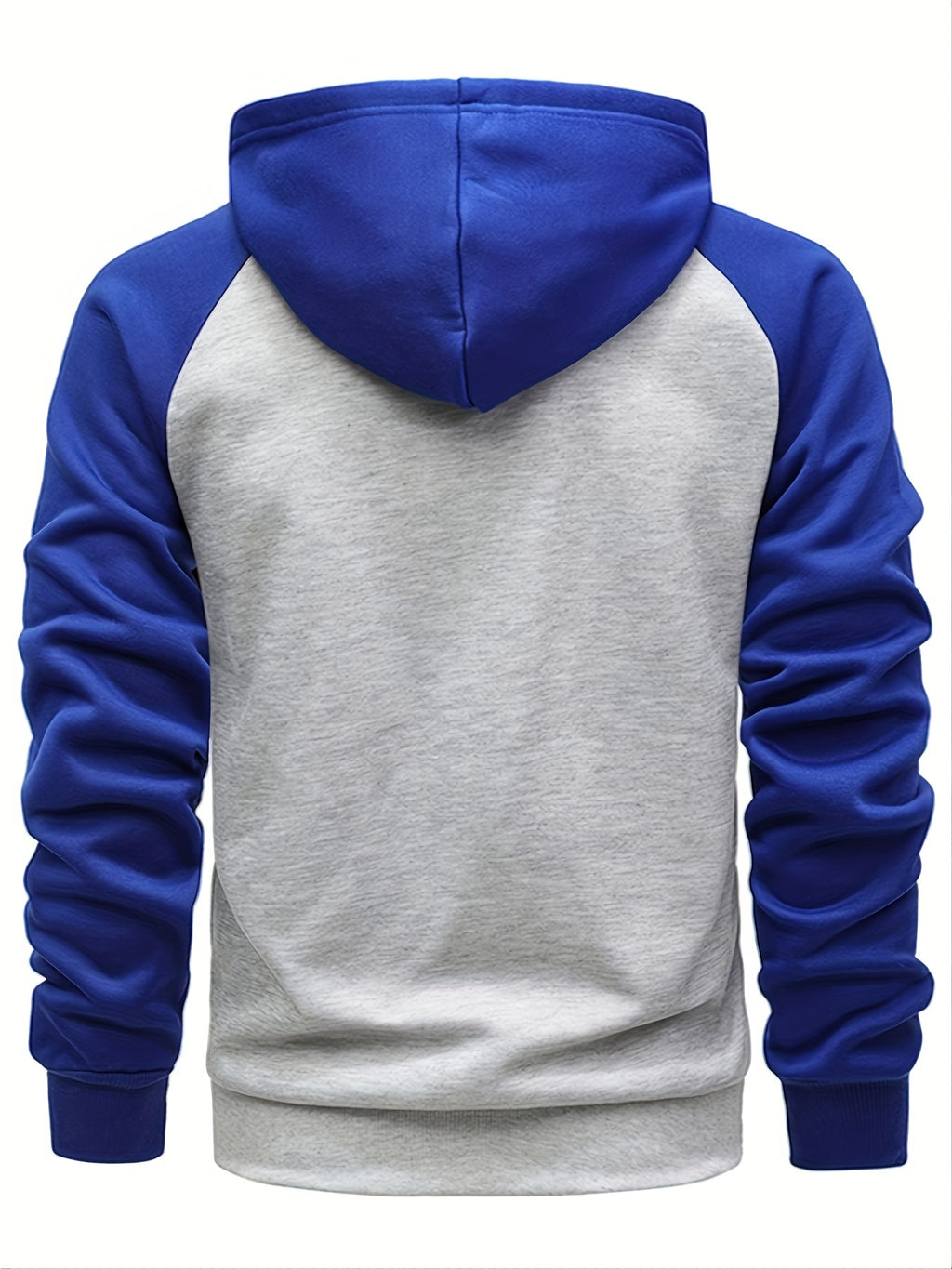 Color Block Men's Hooded Jacket Casual Long Sleeve Hoodies With Zipper Gym Sports Hooded Coat For Winter Fall