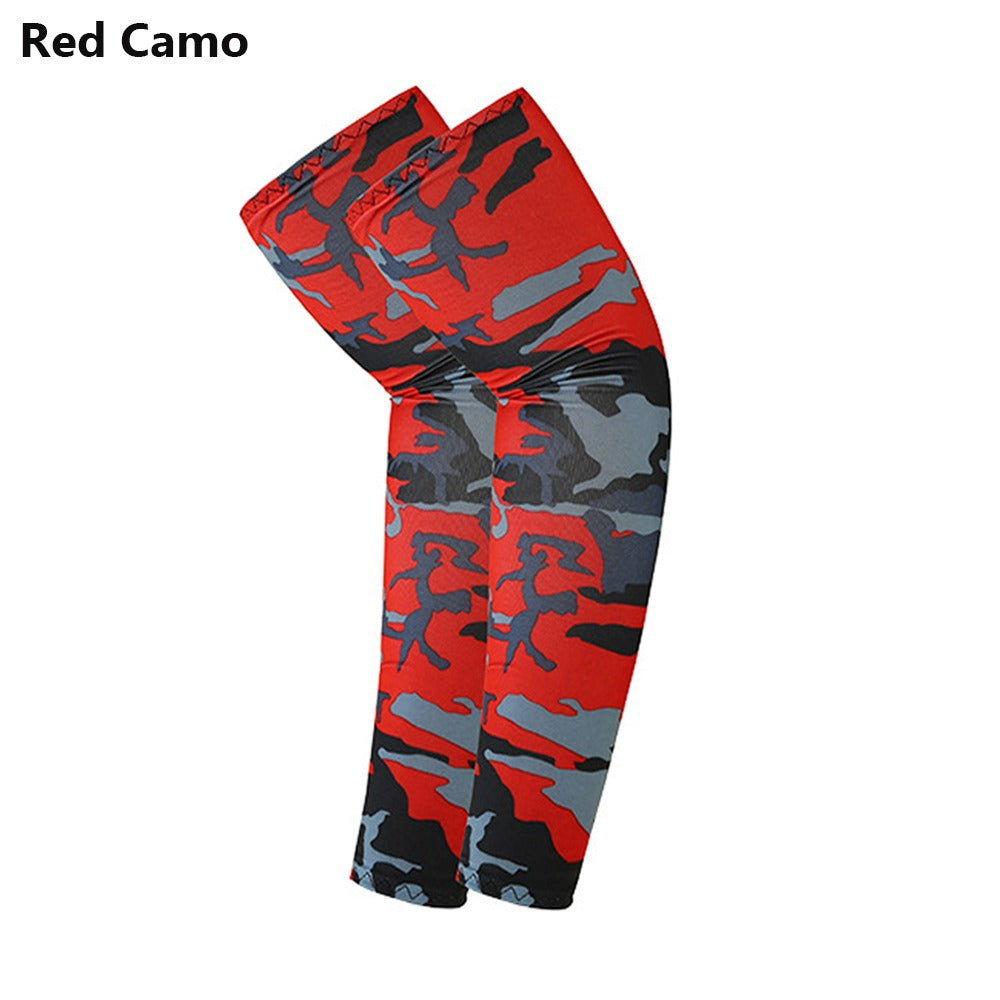 Athletic Arm Sleeves | 2pcs | Durable Material | Washable | Sports | Black with Colorful Patterns | Patterned Sleeve