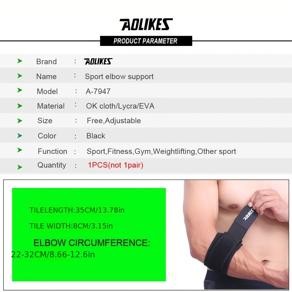 AOLIKES Tennis Elbow Support Pads - Adjustable Tennis Elbow Brace with Compression, Tennis Elbow Brace for Tennis, Basketball, Golf, - Non-slip Strap, Hand Wash Only - Ideal For Epicondylitis, Elbow Brace, Sports Care, Fit De