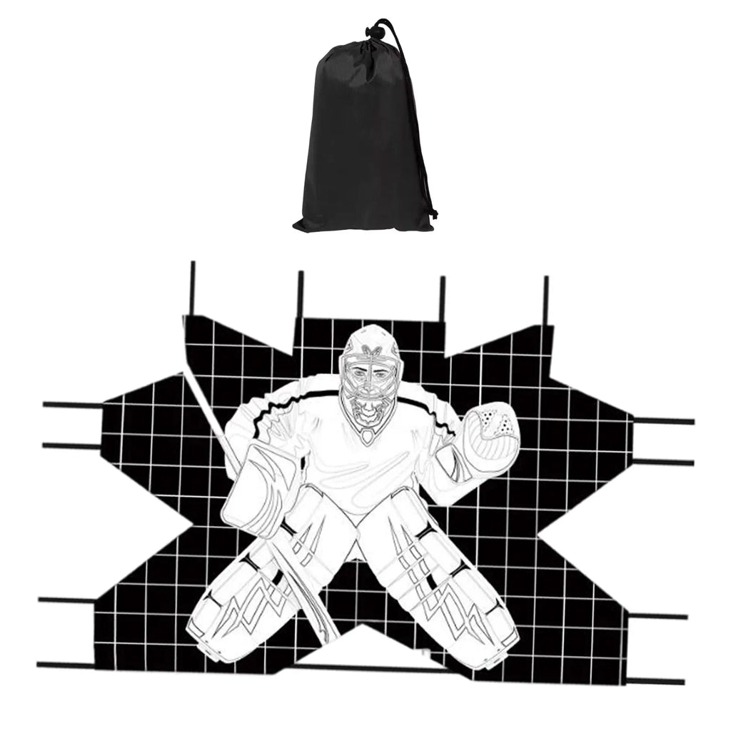 Hockey Goal Improve Skills Foldable Lightweight Waterproof Protable Hockey Net Training Target for Adults Practice Street Goalie