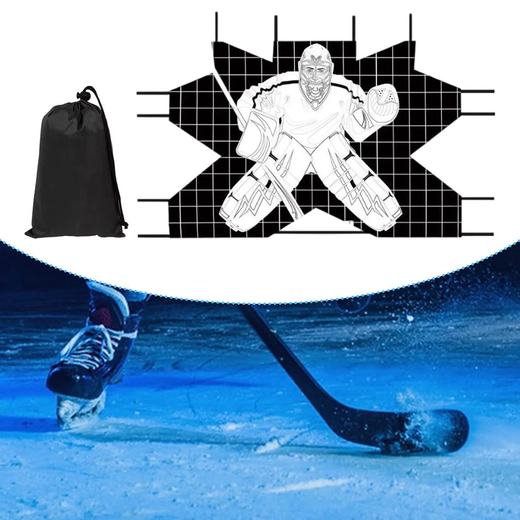 Hockey Goal Improve Skills Foldable Lightweight Waterproof Protable Hockey Net Training Target for Adults Practice Street Goalie