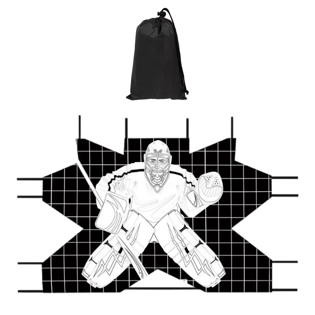 Hockey Goal Improve Skills Foldable Lightweight Waterproof Protable Hockey Net Training Target for Adults Practice Street Goalie