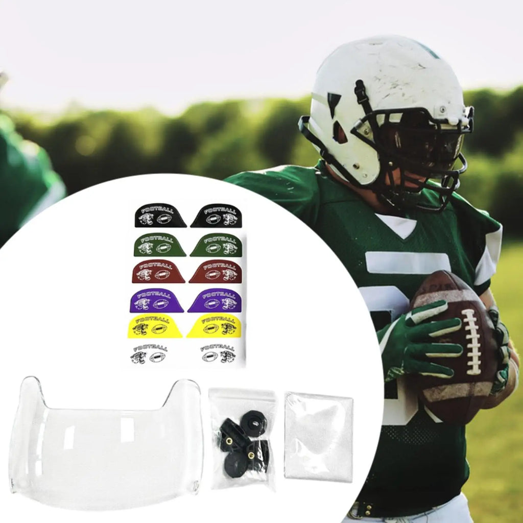 Football Visor Enhance Visibility Easy to Install Sun Protection Replacement Parts Face Mask for Adults Youth Football Helmets