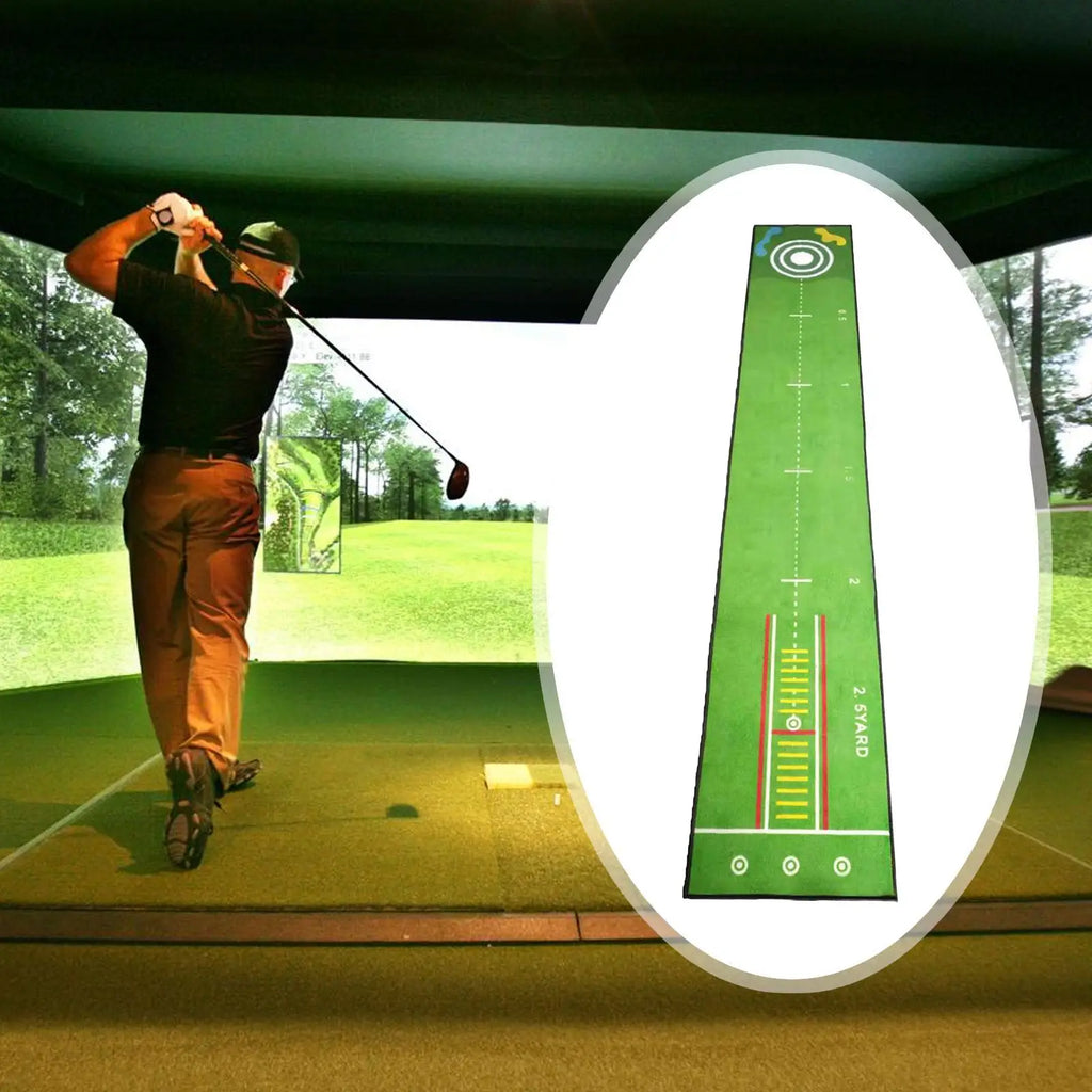 Golf Putting Mat Gift for Golfer Golfing Accessory Lightweight Portable Improve Putting Accuracy Training Aid for Park Lawn Home