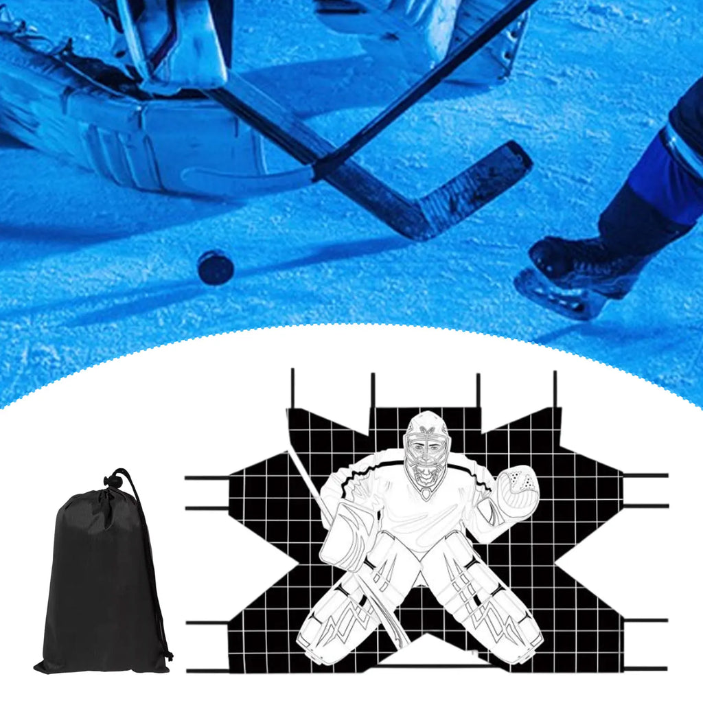 Hockey Goal Improve Skills Foldable Lightweight Waterproof Protable Hockey Net Training Target for Adults Practice Street Goalie