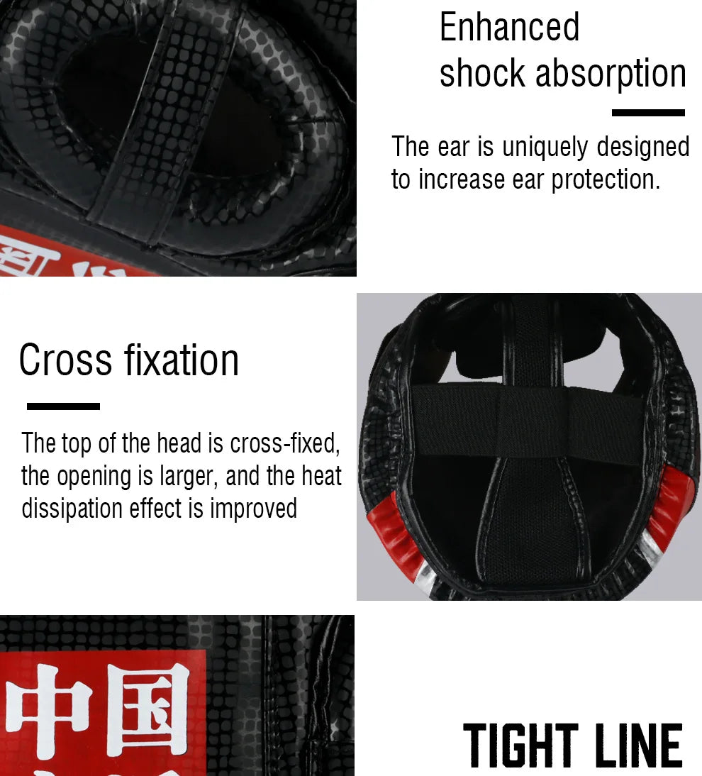 2020 Professional Adult Men Women Kick Boxing Sanda MMA Head Protector MMA Helmet Muay Thai Boxing Taekwondo Karate Guard Head