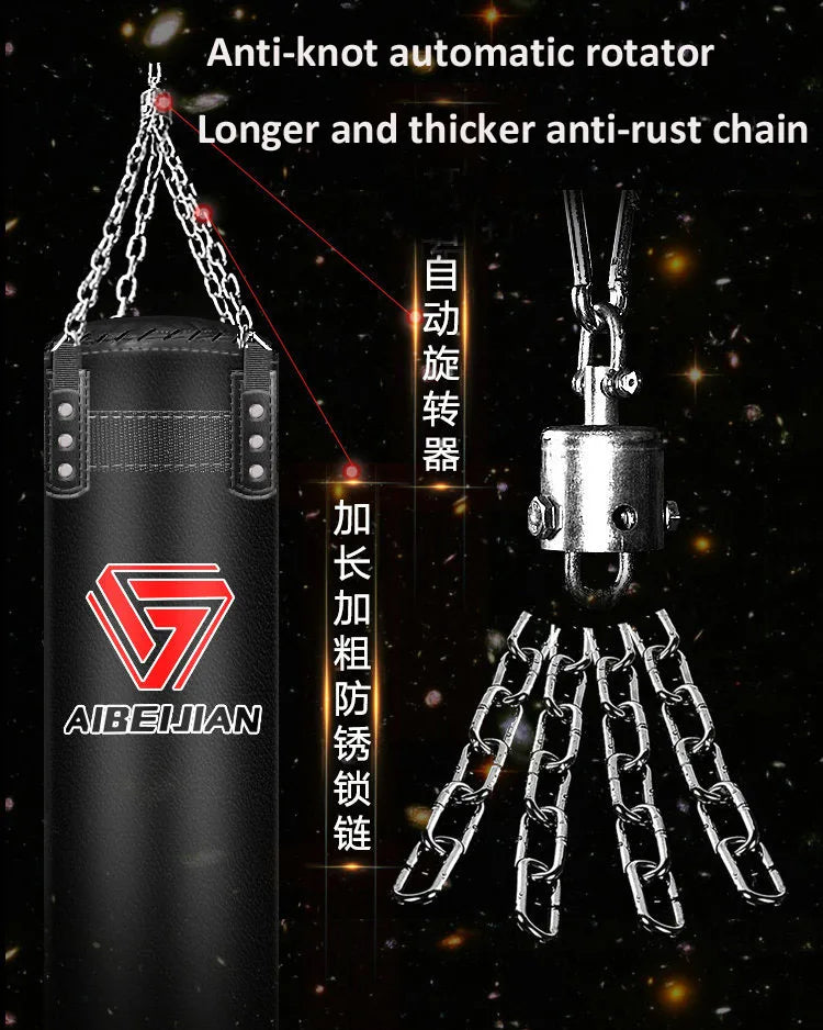 Punching Boxing Bags with Upgrade Hook, Durable Leather Sandbag for Adults, Muay Thai, Taekwondo, Sanda, Boxing Training, 180 cm