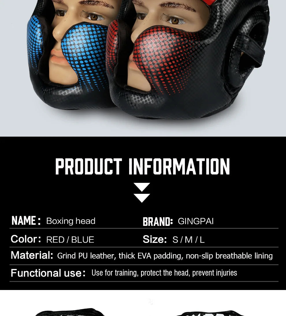 2020 Professional Adult Men Women Kick Boxing Sanda MMA Head Protector MMA Helmet Muay Thai Boxing Taekwondo Karate Guard Head