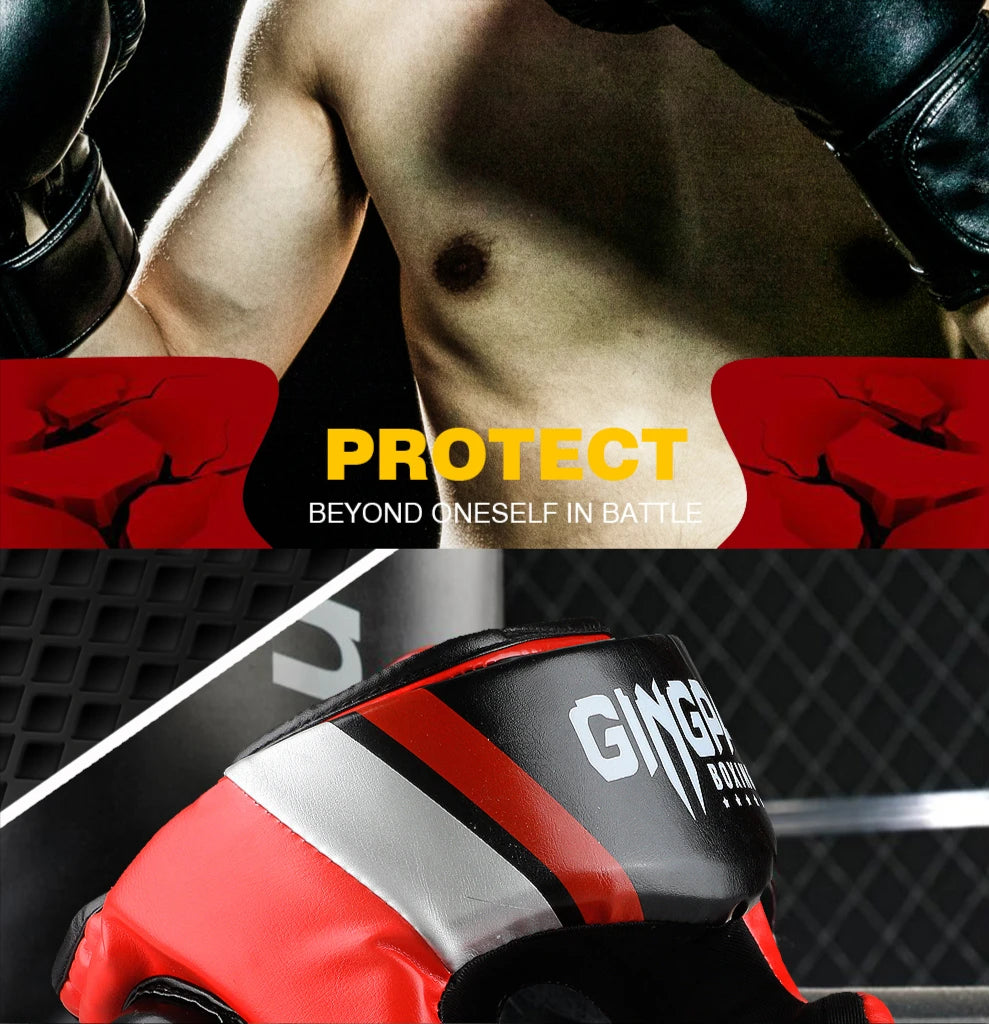 2020 Professional Adult Men Women Kick Boxing Sanda MMA Head Protector MMA Helmet Muay Thai Boxing Taekwondo Karate Guard Head