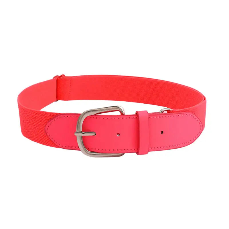 Youth - Durable Baseball Belt Elastic Elastic Tight Men's Club Leisure Elastic Belt Sports Girl Softball Elastic Loose Belt