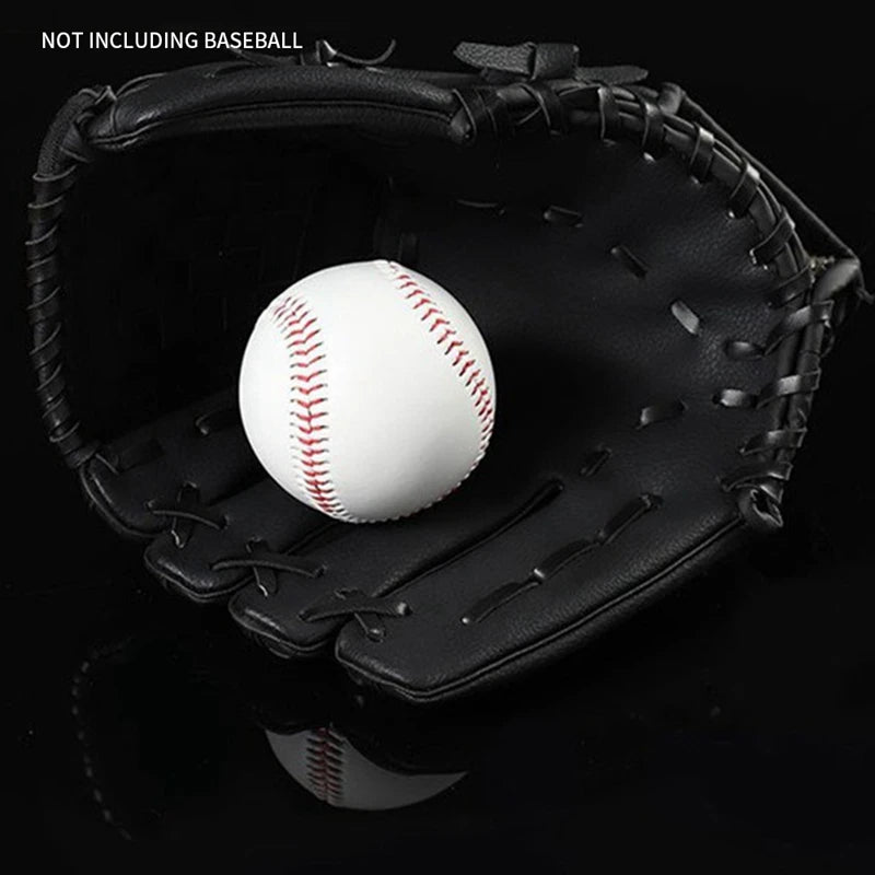 Outdoor Sports 2 Colors Softball Baseball Glove Softball Practice Equipment Right Hand for Adult Man Woman Train,Black 11.5 Inch