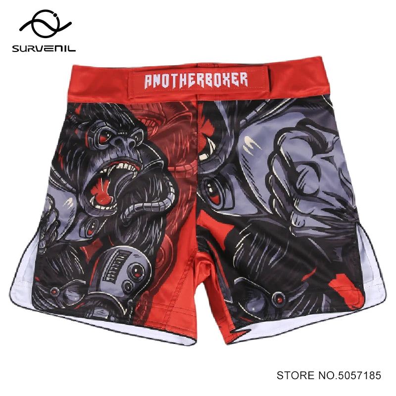 MMA Shorts Men Women Pro Style Fight Shorts for Muay Thai BJJ Training Quick Dry Split Design Jiu Jitsu Boxing Grappling Shorts