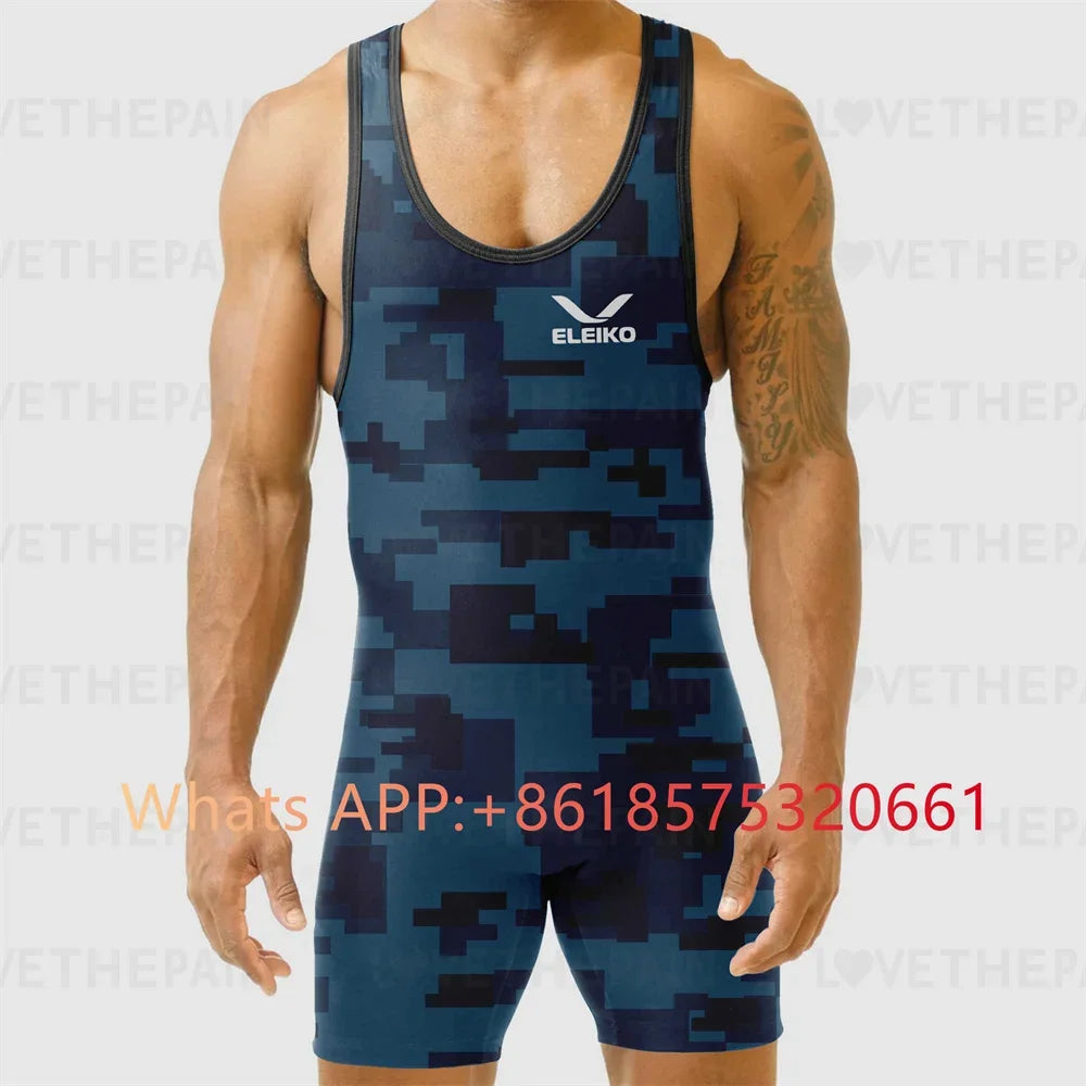 ELEIKO Men's Wrestling Singlets Competition Freestyle