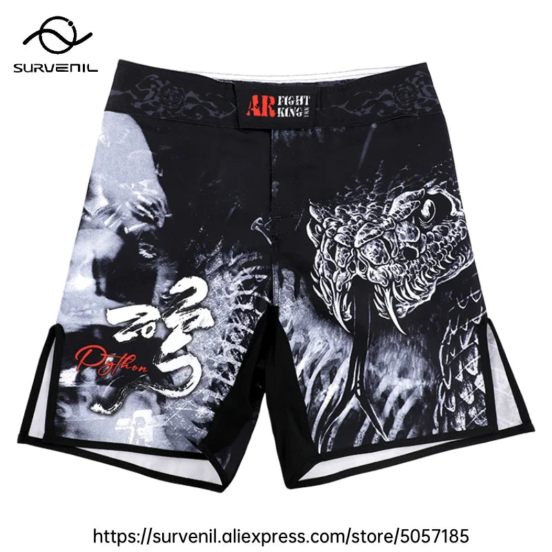 MMA Shorts Kickboxing Short Men's Fight Shorts Mixed Martial Arts BJJ Jiu Jitsu Muay Thai Pants Grappling Boxing Training Trunks