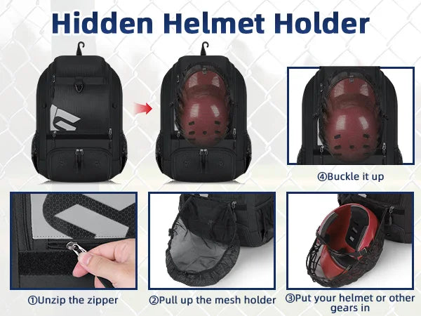 Large capacity Baseball Backpack Outdoor Sport Lightweight Backpack for Baseball Softball Bat Backpack with Shoe Compartment