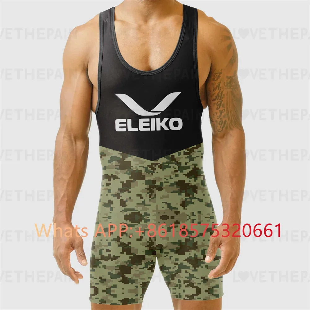 ELEIKO Men's Wrestling Singlets Competition Freestyle