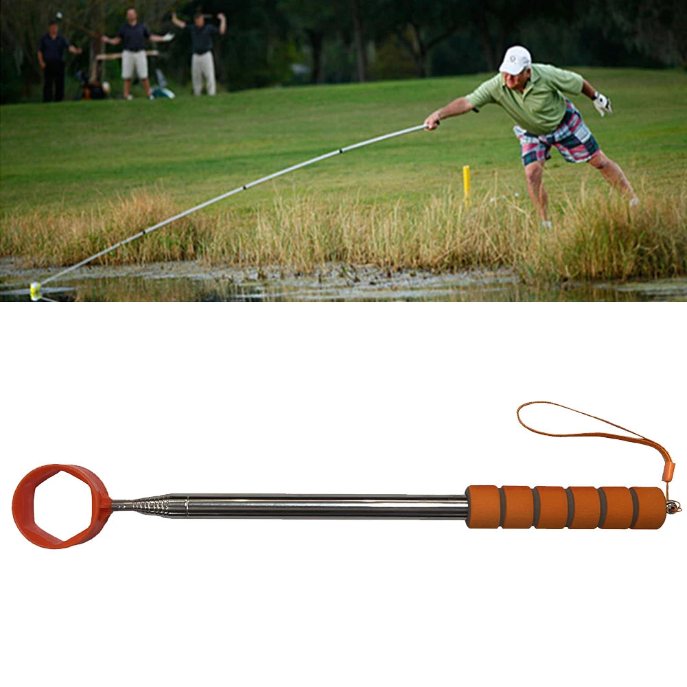 8.86 FT Telescopic Golf Ball Retriever Golf Ball Pick Up Retriever Grabber Stainless Extendable Claw Sucker Tool Golf Accessorie