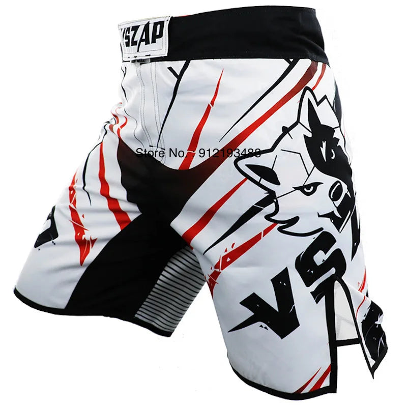 MMA Shorts Men's Boxing Pants VSZAP Kickboxing Training Grappling Shorts Gym Breathable Martial Arts Muay Thai Cage Fight Wear
