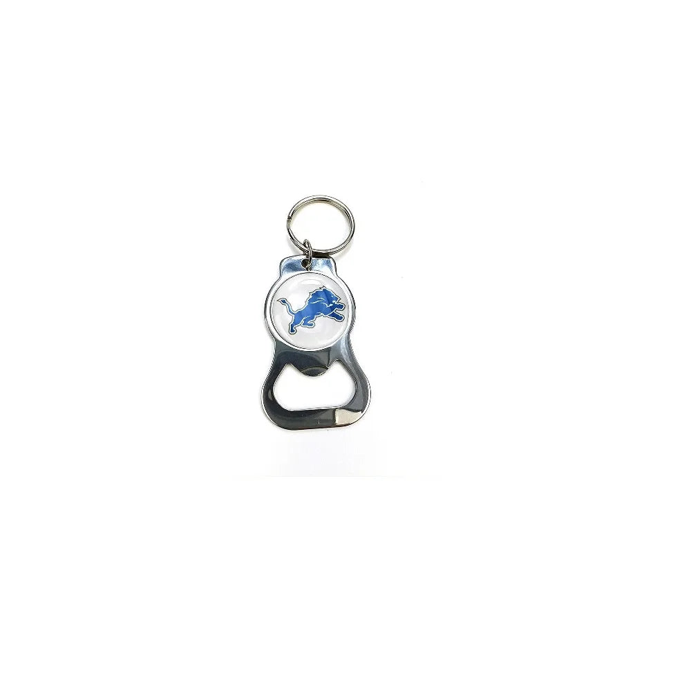 Beer Bottle Opener Keychain Stainless Steel Football nfl Charm Keychains Jewelry Gift