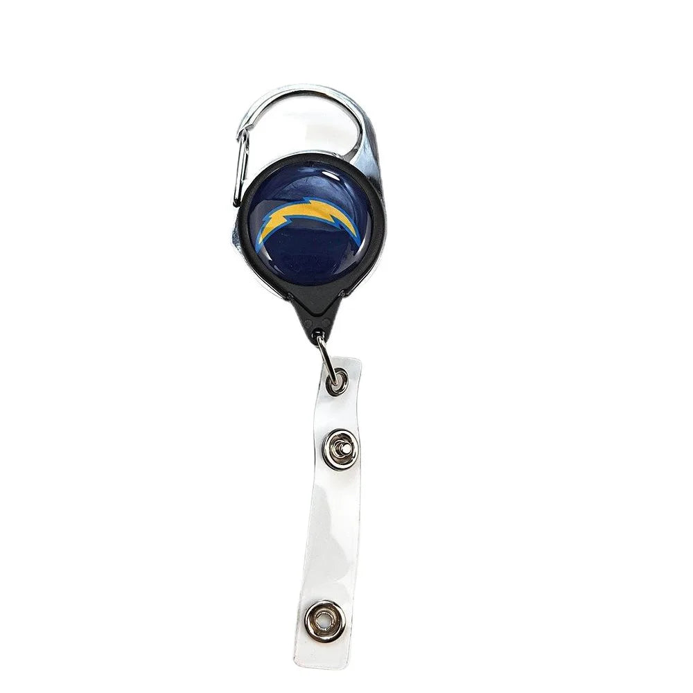 Belt Rope Football nfl Keychain Name Tag Holder Cord Reel Retract ID Card Badge Clip Reel