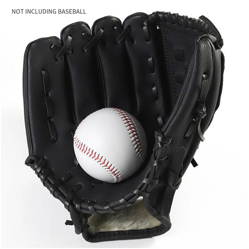 Outdoor Sports 2 Colors Softball Baseball Glove Softball Practice Equipment Right Hand for Adult Man Woman Train,Black 11.5 Inch