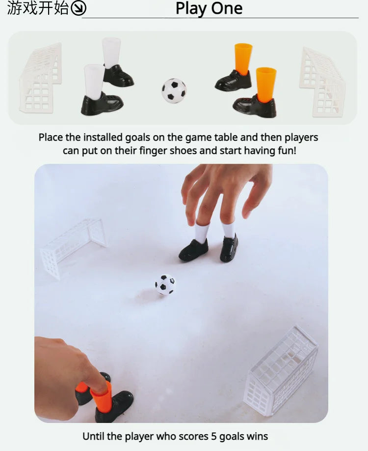 Finger Football Game Sets with Two Goals Funny Family Party Finger Soccer Match Toy for Fans Club Party Gifts for Kid Table Game