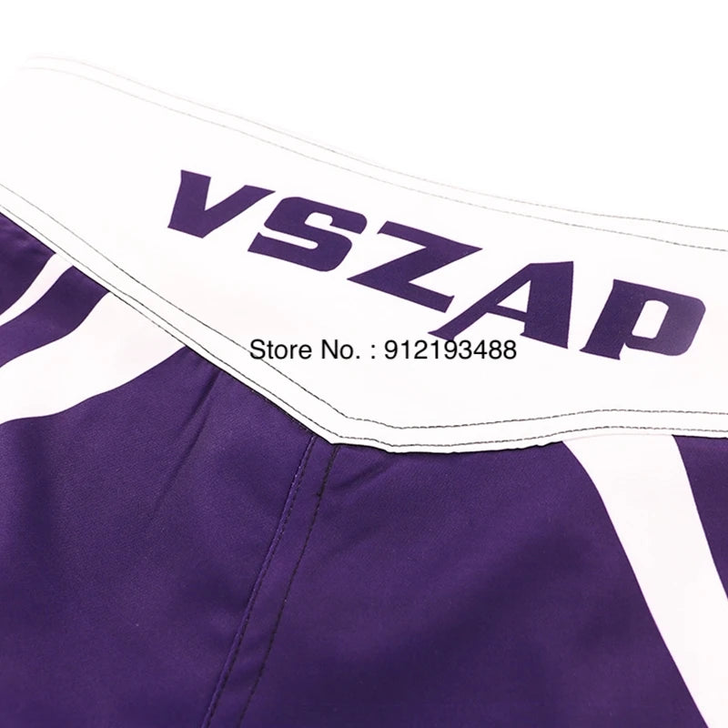 MMA Shorts Men's Boxing Pants VSZAP Kickboxing Training Grappling Shorts Gym Breathable Martial Arts Muay Thai Cage Fight Wear