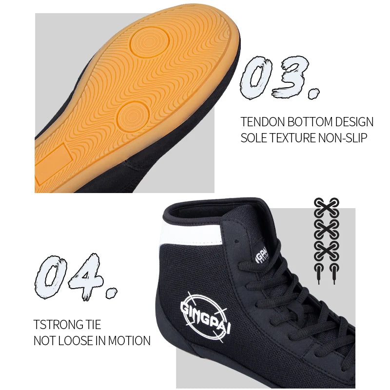Authentic Wrestling Shoes Men Women Training Shoes Sneakers Professional Boxing Shoes Fitness Weightlifting Martial Arts