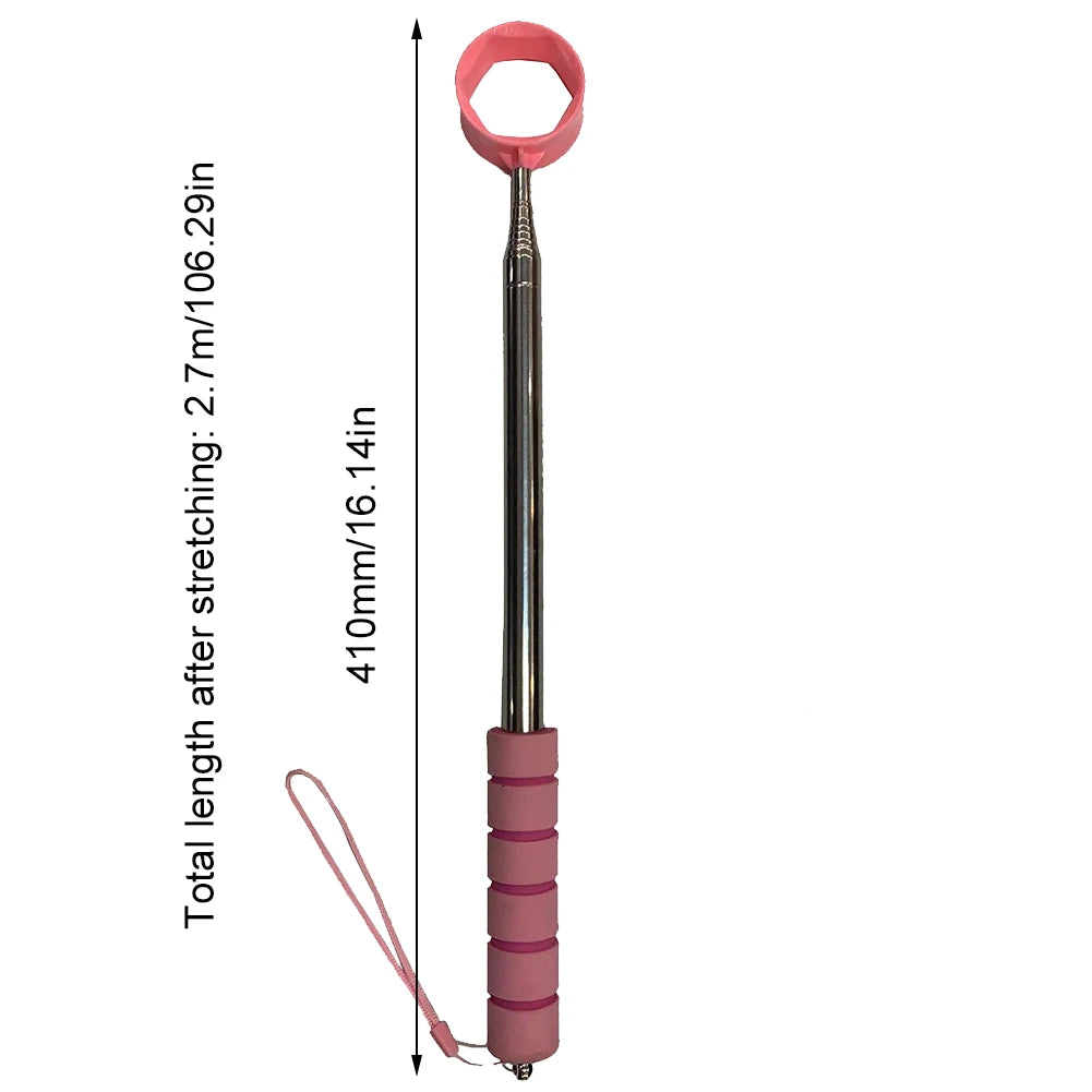 8.86 FT Telescopic Golf Ball Retriever Golf Ball Pick Up Retriever Grabber Stainless Extendable Claw Sucker Tool Golf Accessorie