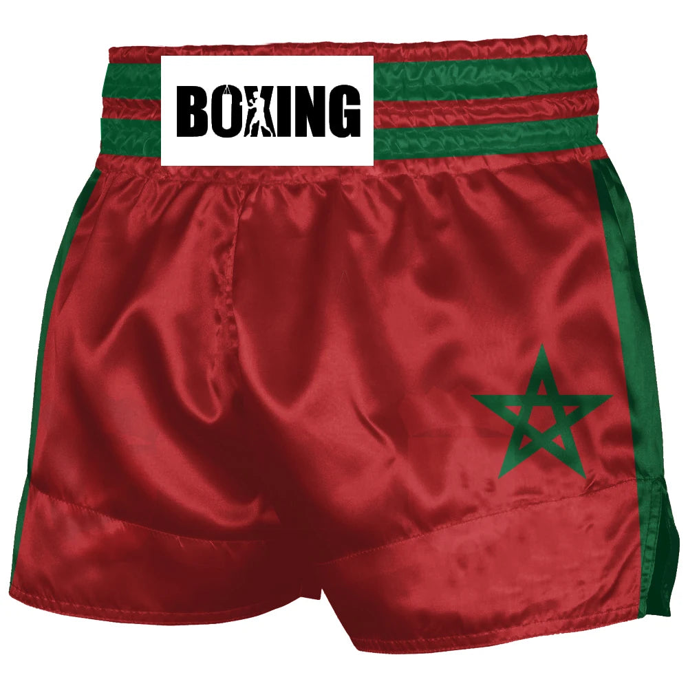 Moroccan flag Muay Thai, Boxing, MMA, Kickboxing Trunks