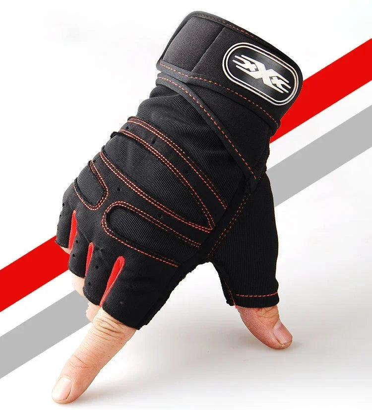Fitness Half Finger Gloves Men and Women Wrist Guard Sports Dumbbell Riding Non Slip Horizontal Bar Exercise Training Hunting