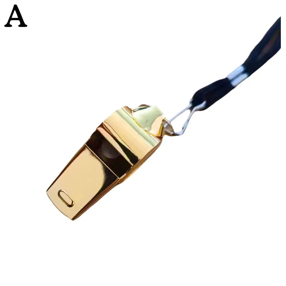 1PC Referee Whistles Metal Whistles Stainless Steel Metal Sports Whistles Sports Equipment With Lanyards Sports Referee Tools