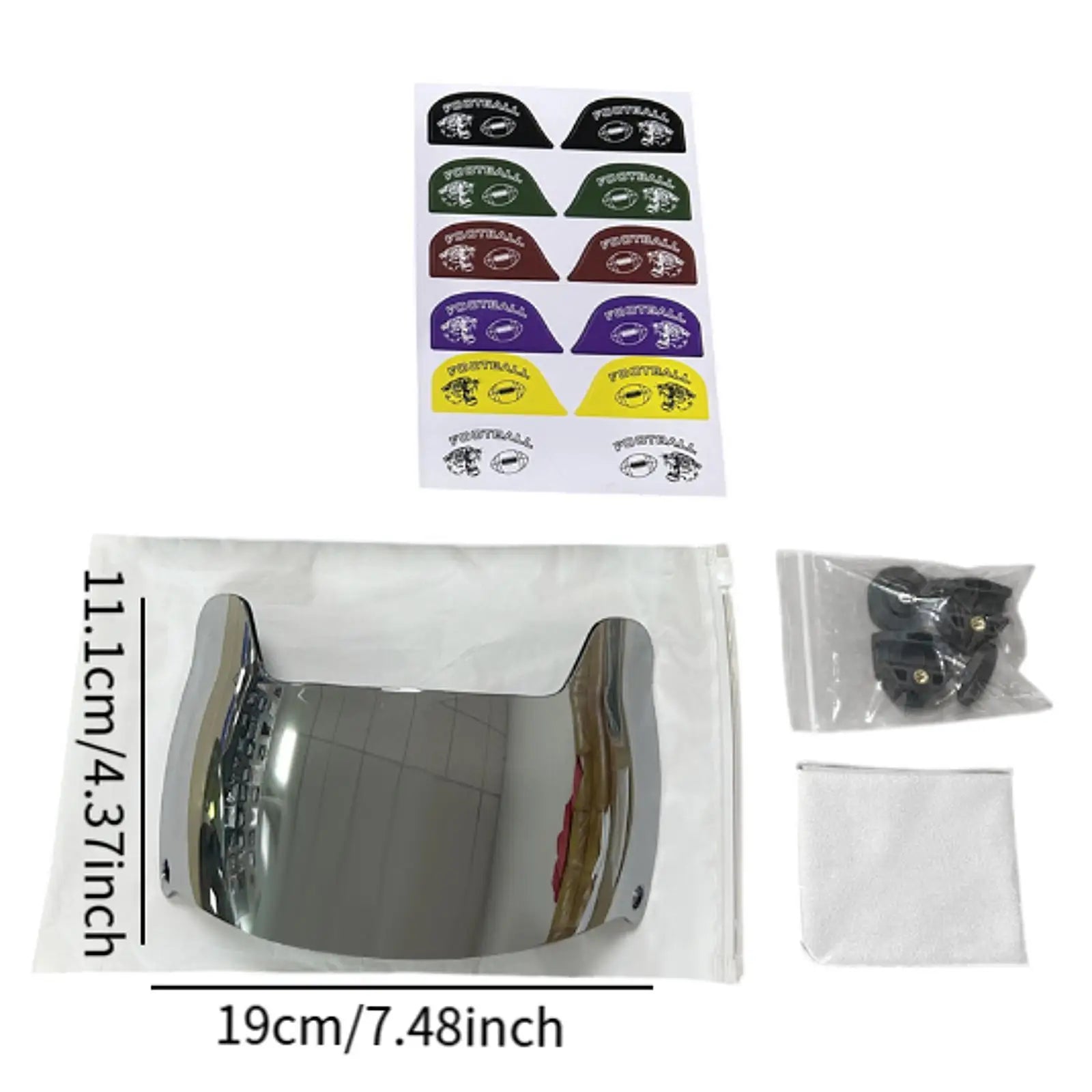 Football Visor Enhance Visibility Easy to Install Sun Protection Replacement Parts Face Mask for Adults Youth Football Helmets
