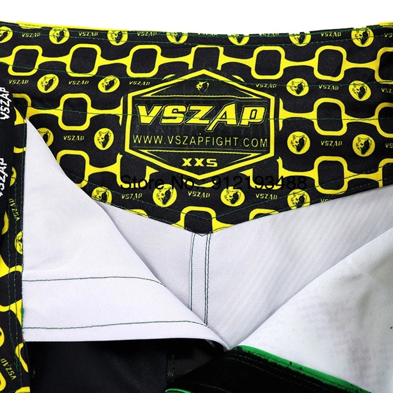MMA Shorts Men's Boxing Pants VSZAP Kickboxing Training Grappling Shorts Gym Breathable Martial Arts Muay Thai Cage Fight Wear