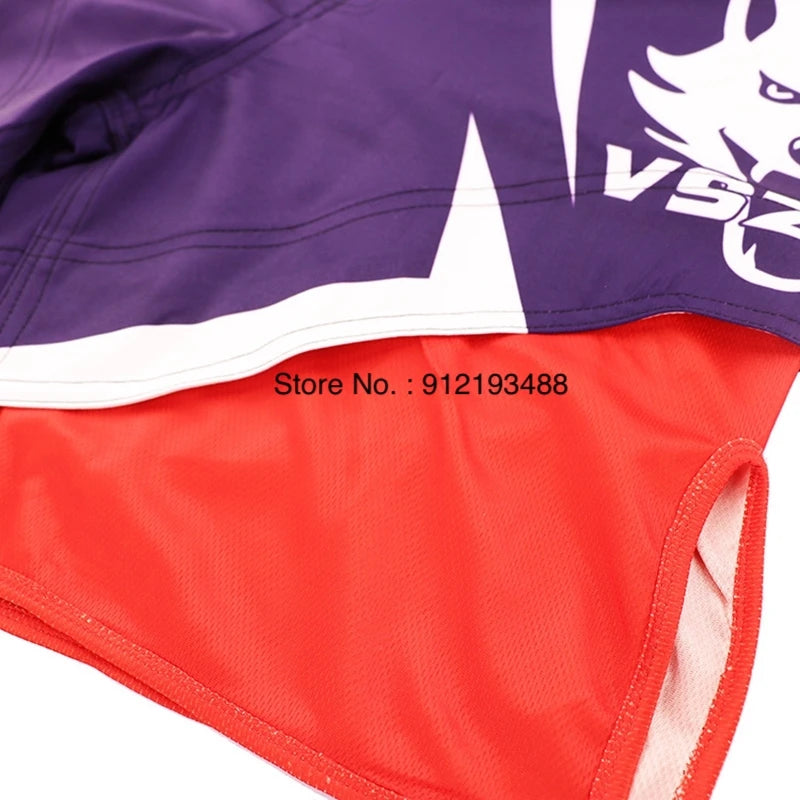 MMA Shorts Men's Boxing Pants VSZAP Kickboxing Training Grappling Shorts Gym Breathable Martial Arts Muay Thai Cage Fight Wear