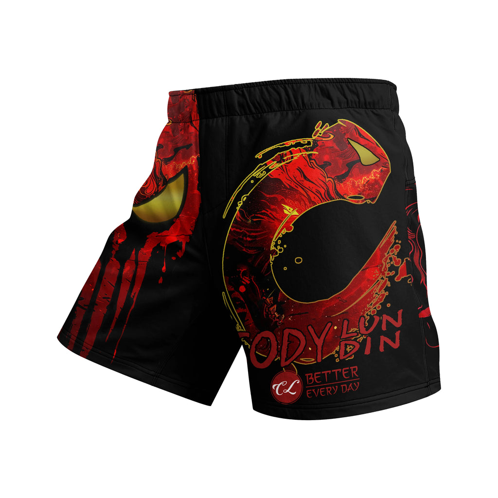 Fighting Hot MMA Training Grappling Shorts With 4-Way Stretch Fabric And Your Own Sublimation Printing MMA Shorts With Rubber