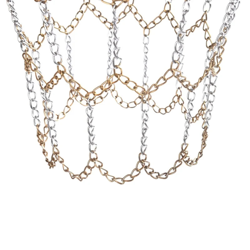 Outdoor Basketball Classic Sport Steel Chain Basketball Net Galvanized Steel Chain Durable Basketball Target Net