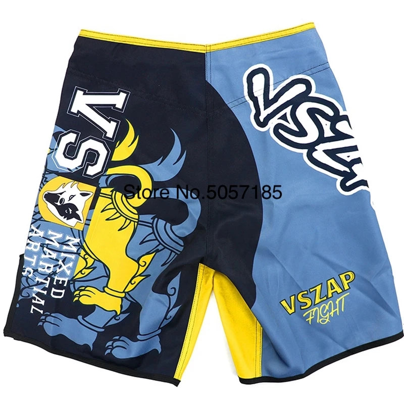 MMA Shorts Men's Boxing Pants VSZAP Kickboxing Training Grappling Shorts Gym Breathable Martial Arts Muay Thai Cage Fight Wear