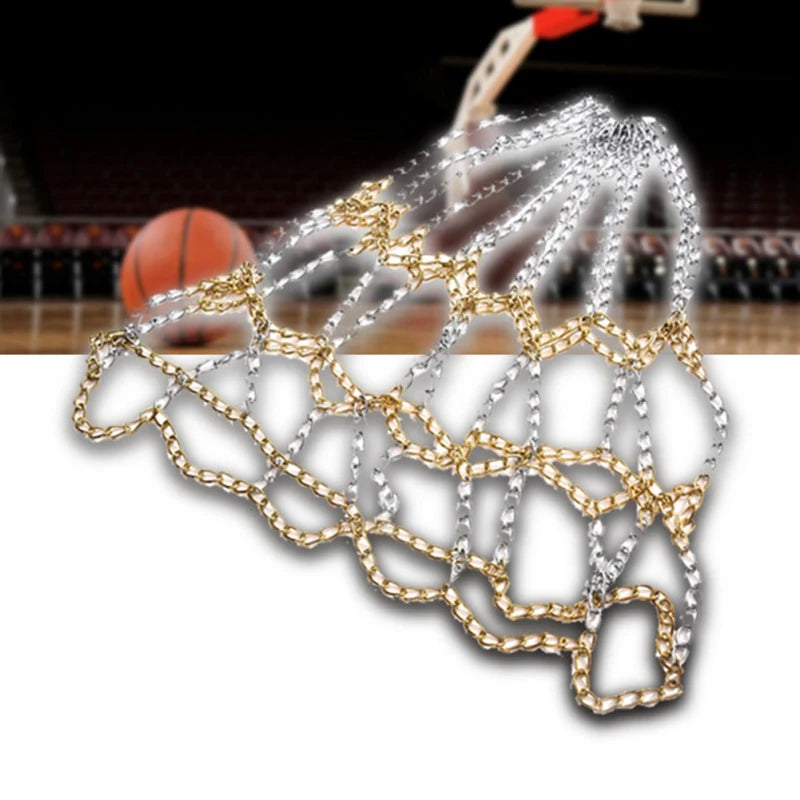 Outdoor Basketball Classic Sport Steel Chain Basketball Net Galvanized Steel Chain Durable Basketball Target Net