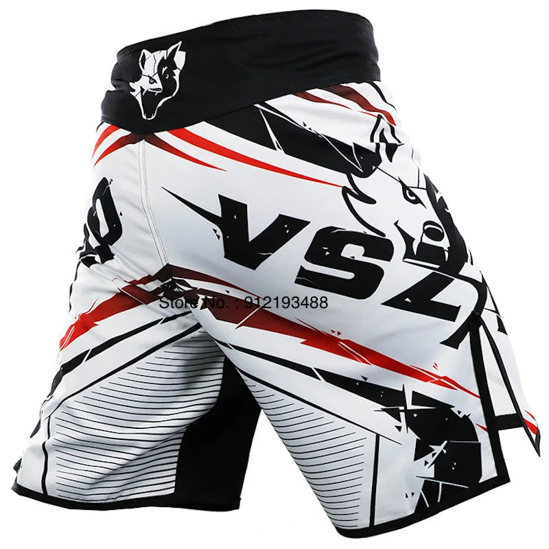 MMA Shorts Men's Boxing Pants VSZAP Kickboxing Training Grappling Shorts Gym Breathable Martial Arts Muay Thai Cage Fight Wear