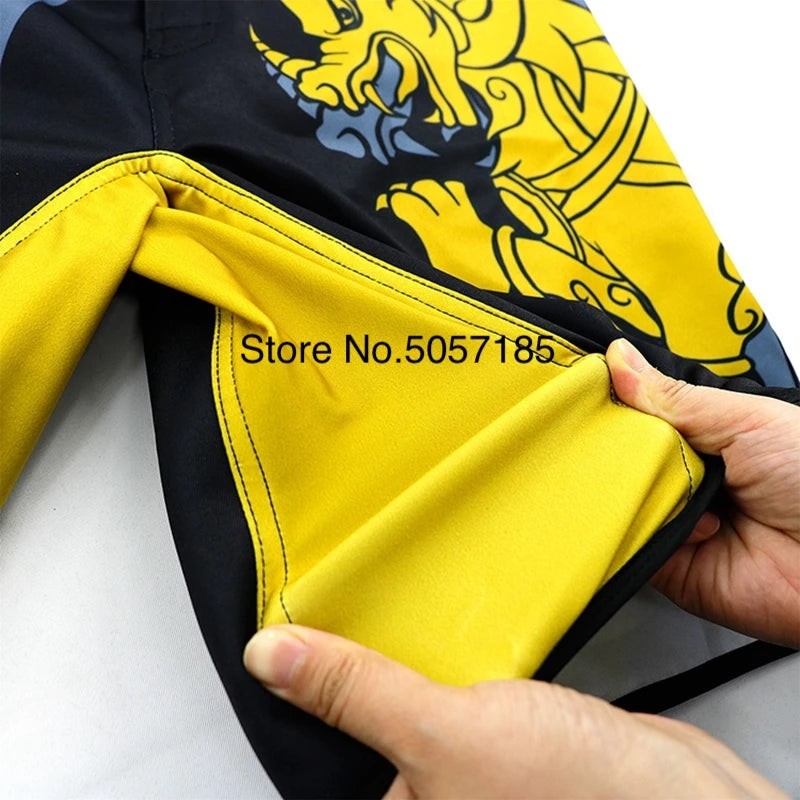 MMA Shorts Men's Boxing Pants VSZAP Kickboxing Training Grappling Shorts Gym Breathable Martial Arts Muay Thai Cage Fight Wear