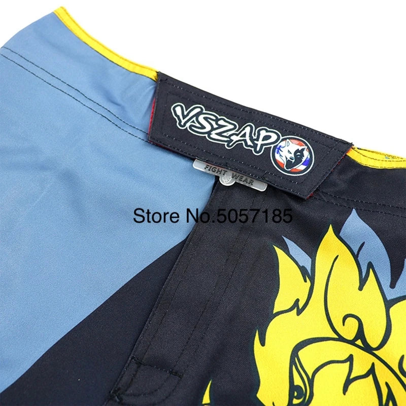 MMA Shorts Men's Boxing Pants VSZAP Kickboxing Training Grappling Shorts Gym Breathable Martial Arts Muay Thai Cage Fight Wear