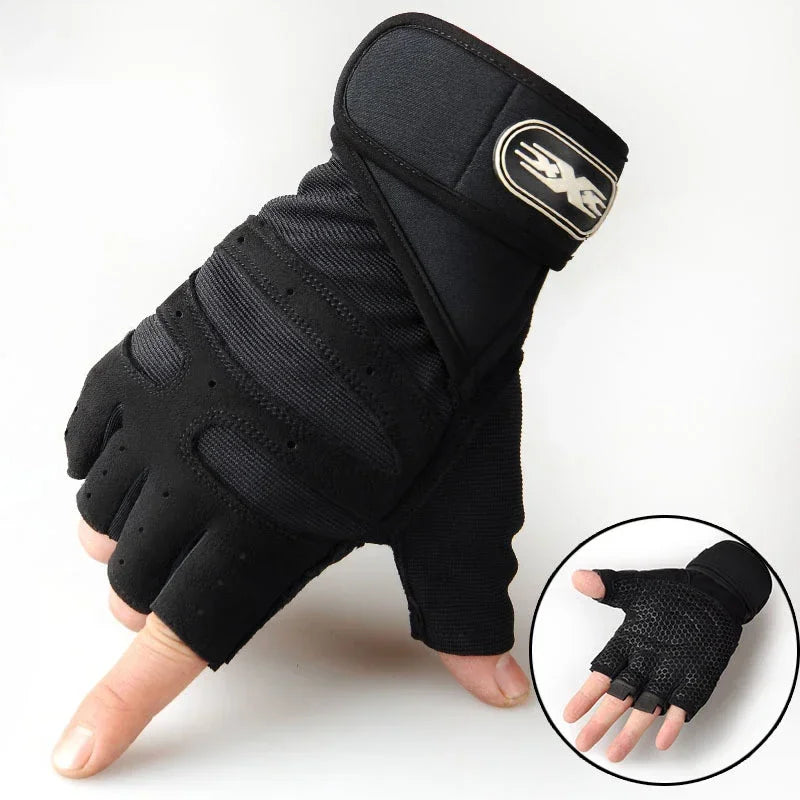 Fitness Half Finger Gloves Men and Women Wrist Guard Sports Dumbbell Riding Non Slip Horizontal Bar Exercise Training Hunting