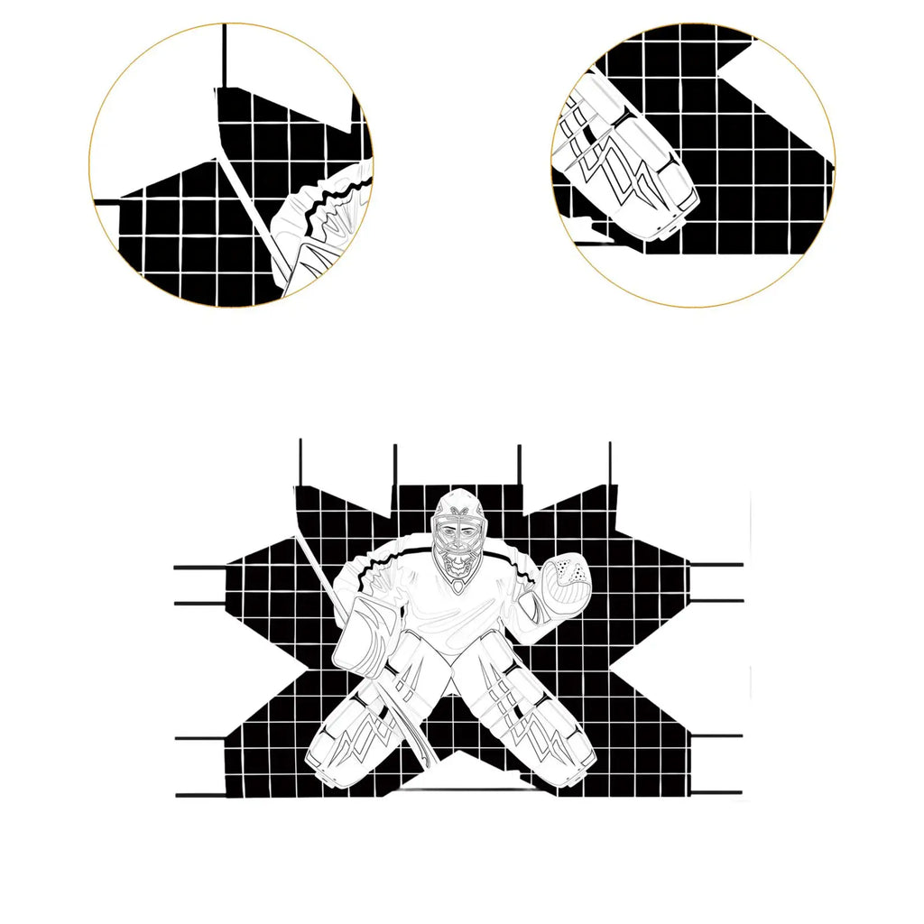 Hockey Goal Improve Skills Foldable Lightweight Waterproof Protable Hockey Net Training Target for Adults Practice Street Goalie
